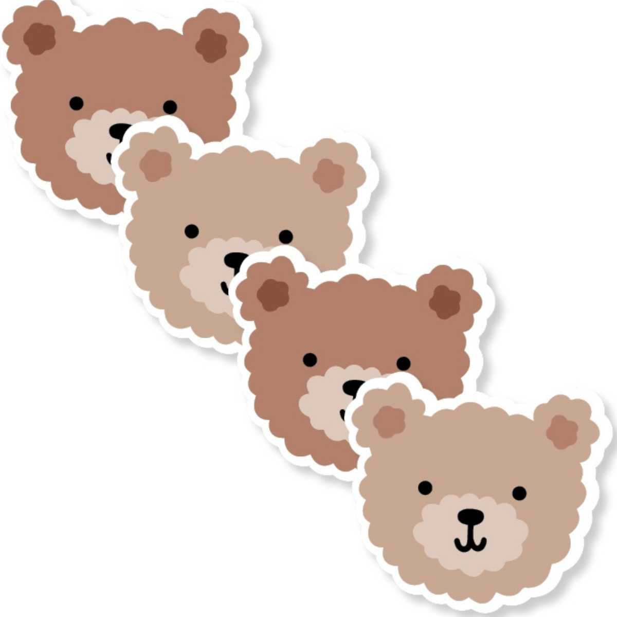 Sticker - Little Bear (4 varianten) - 20 stuks