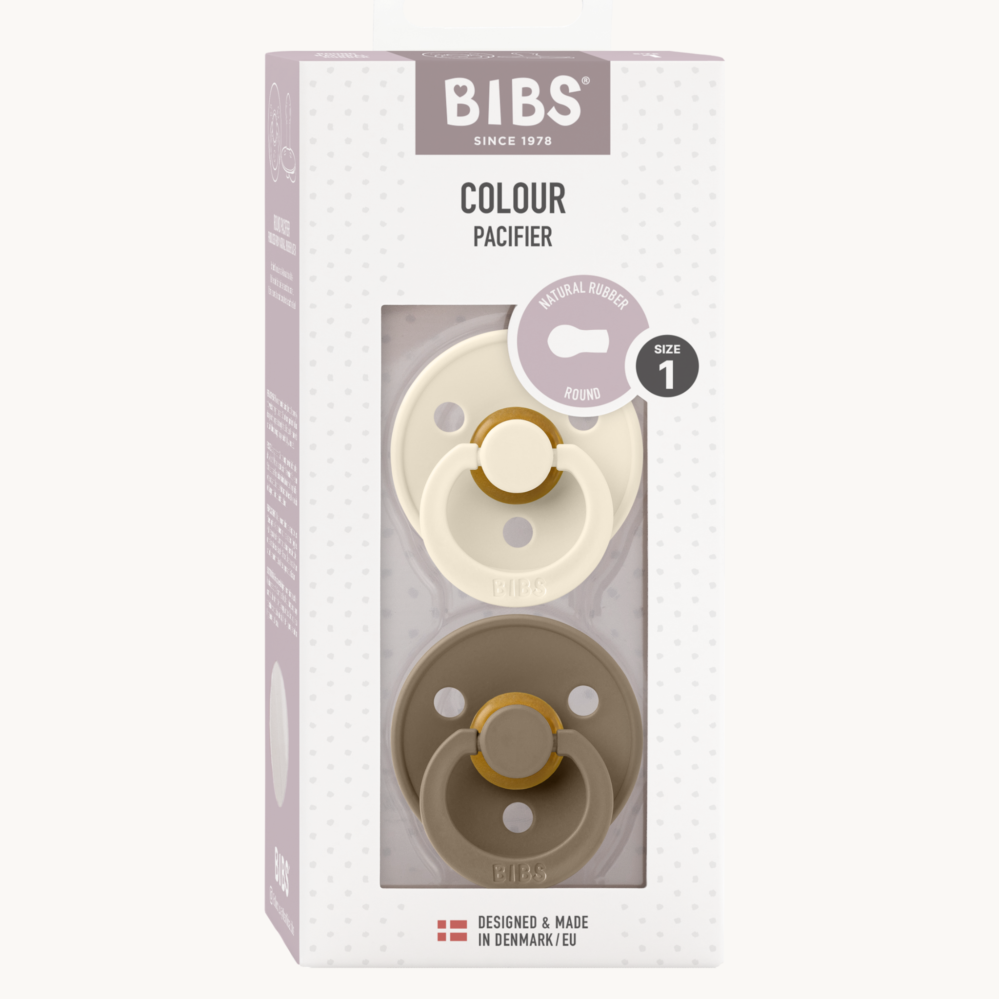 Bibs Speen 2 pack - Ivory/Dark Oak - Size 1