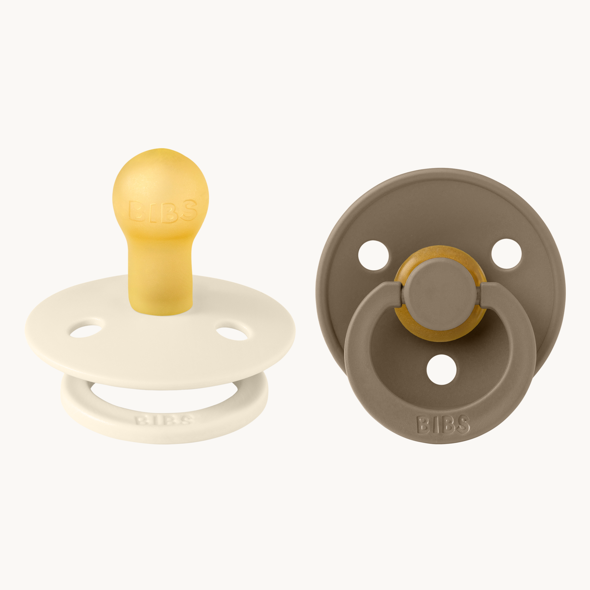 Bibs Speen 2 pack - Ivory/Dark Oak - Size 1