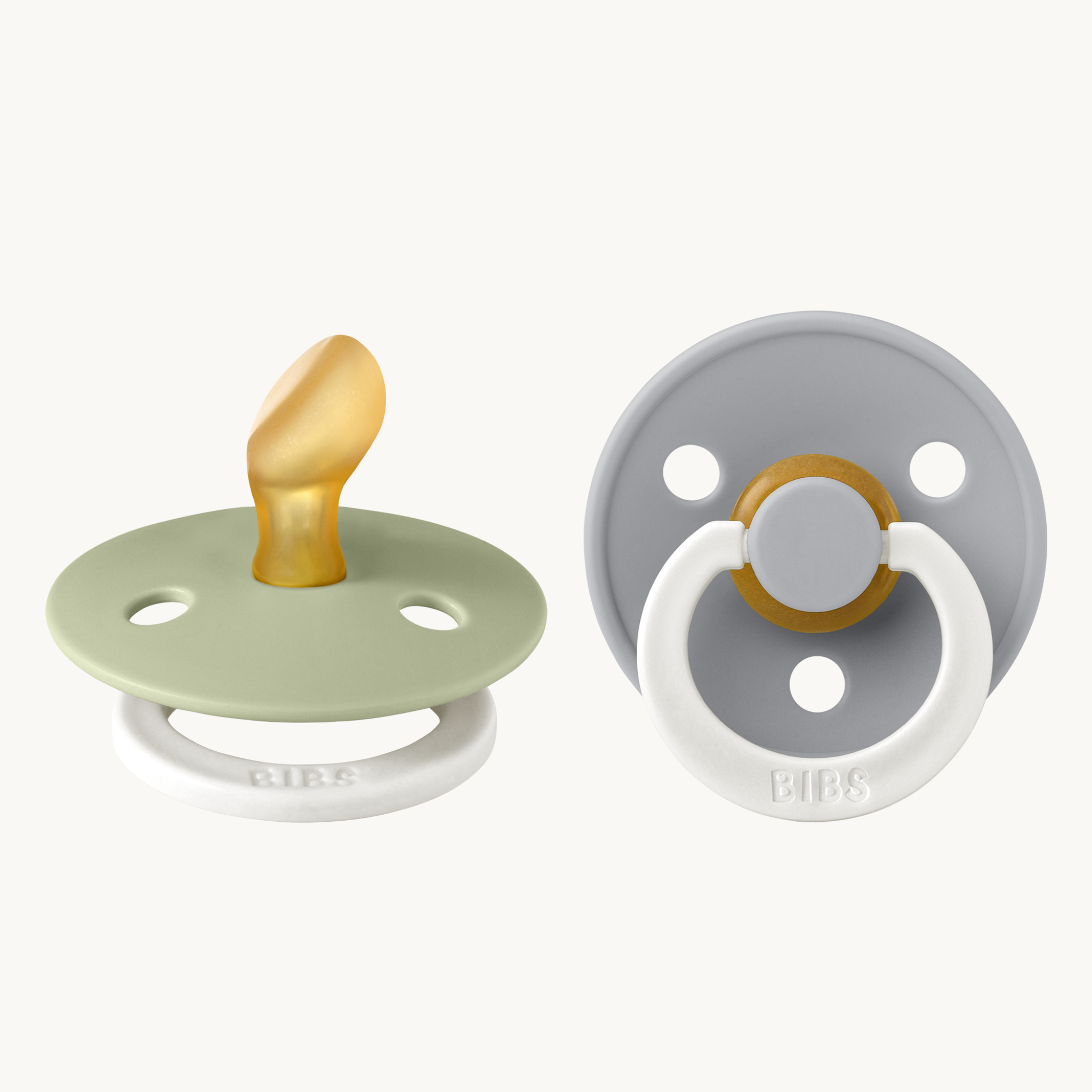 Bibs Speen 2 pack - Anatomisch - Sage/Cloud- Glow in the dark - Size 2