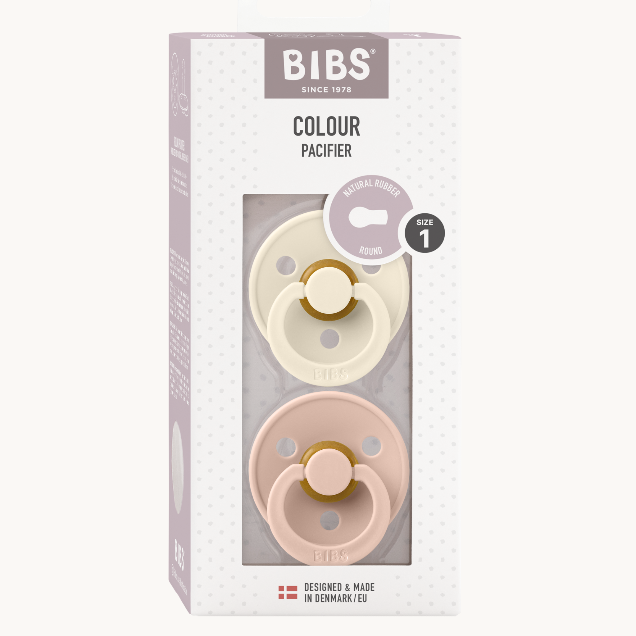 Bibs Speen 2 pack - Ivory/Blush - Size 1