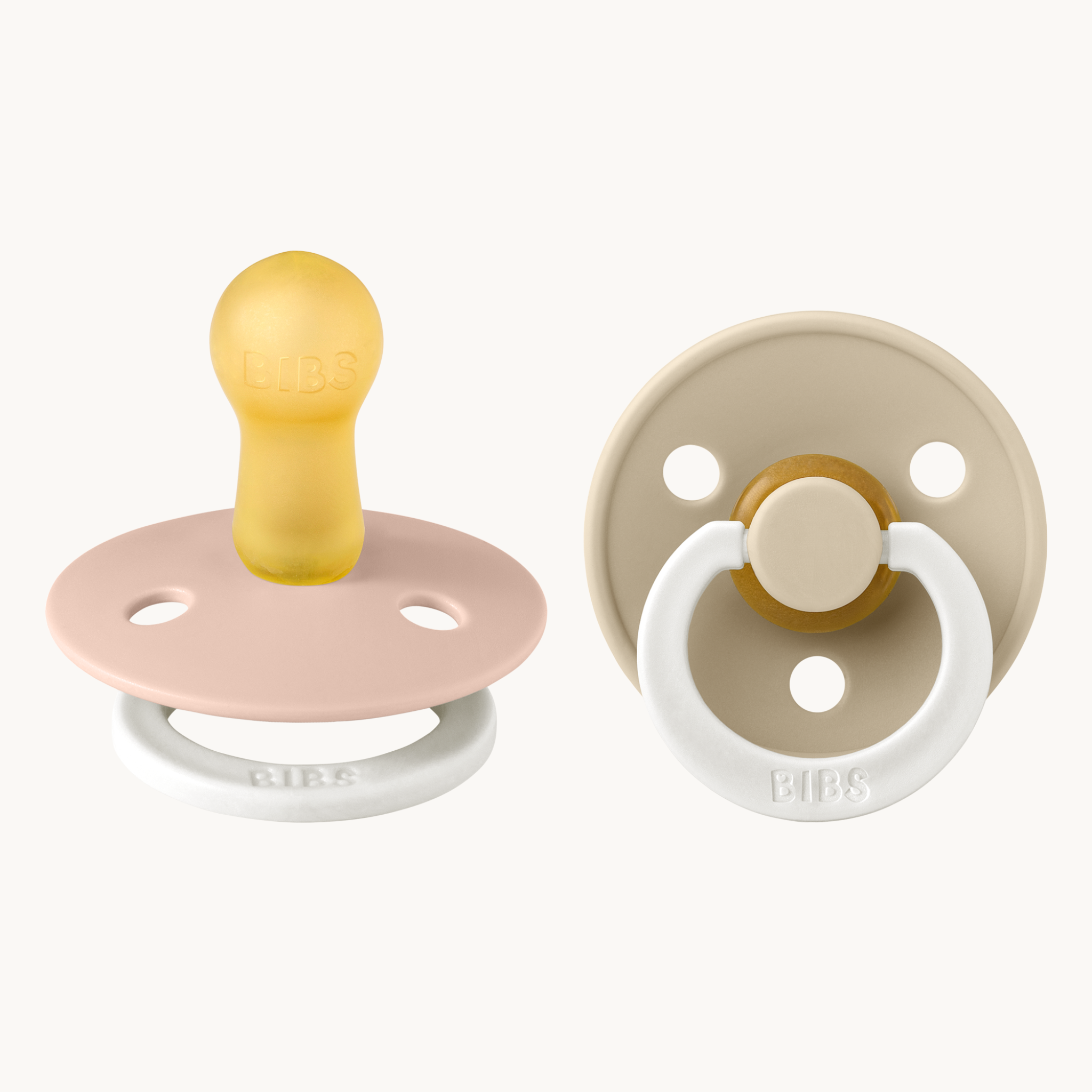 Bibs Speen 2 pack - Blush/Vanilla- Glow in the dark - Size 2