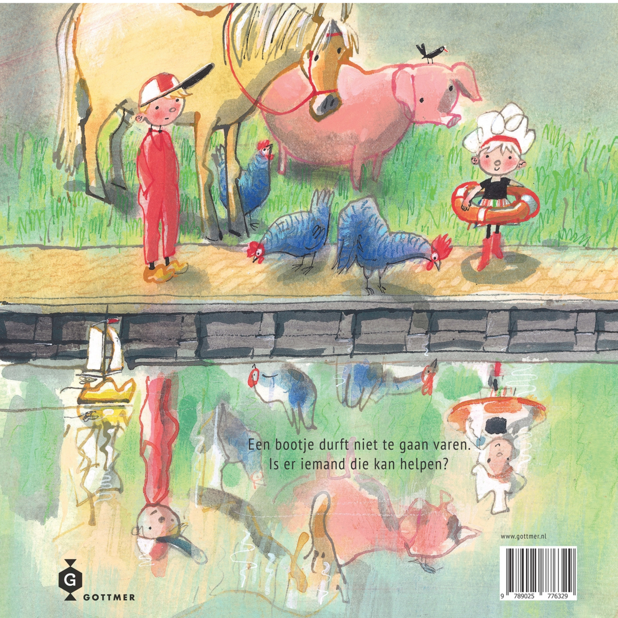 Hardcover boek Boer Boris en het bootje