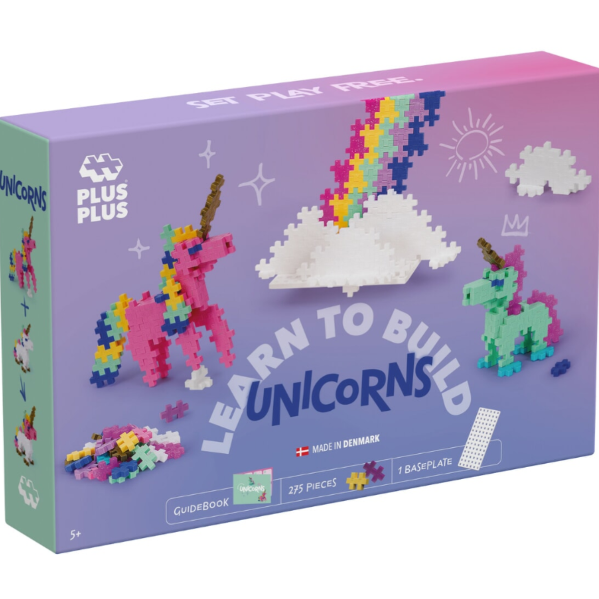 Plus-Plus -  Learn To Build - Unicorn - 275 pcs