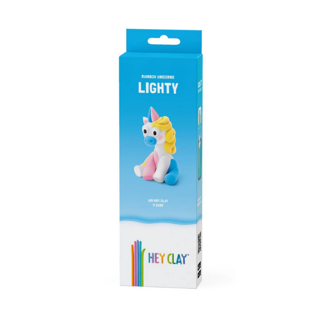 Hey Clay -  Regenboog Unicorn - Lighty  - 3 bakjes
