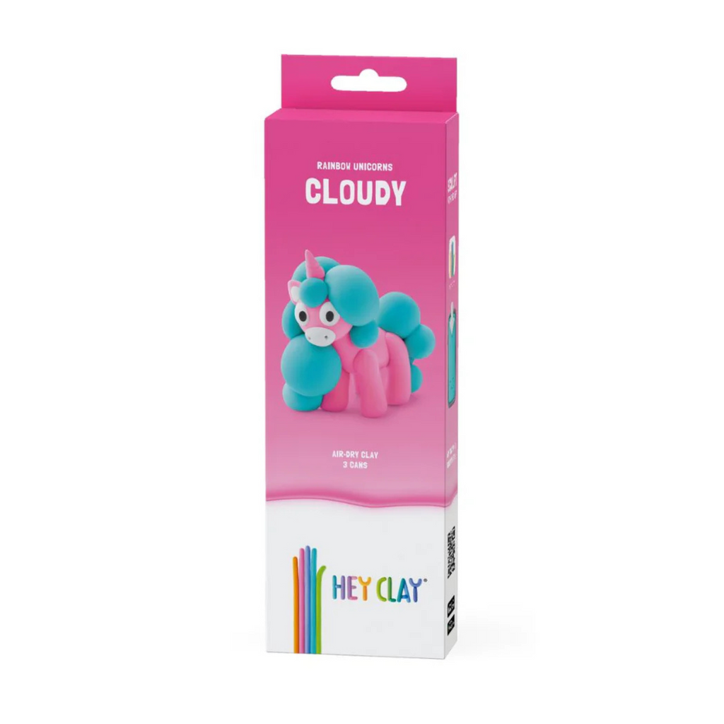 Hey Clay -  Regenboog Unicorn - Cloudy - 3 bakjes
