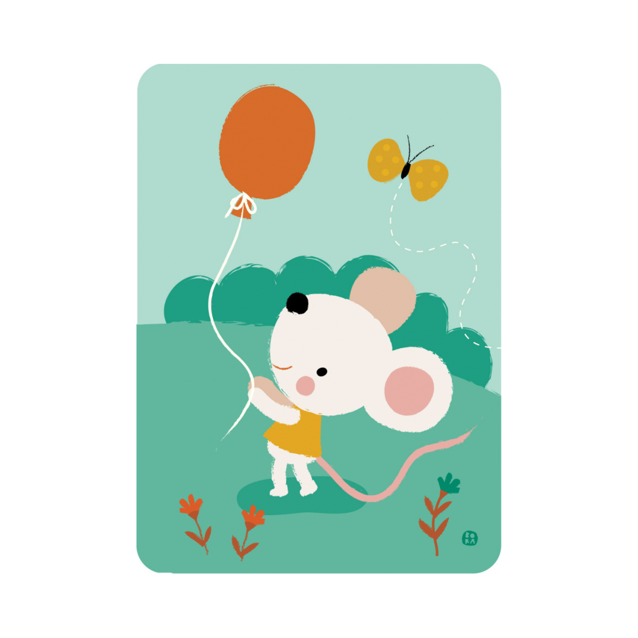 Wenskaart - Ballon muis