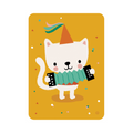 Wenskaart - Accordeon kat
