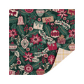 Cadeaupapier - Kersttakjes/burgundy  - 2 meter