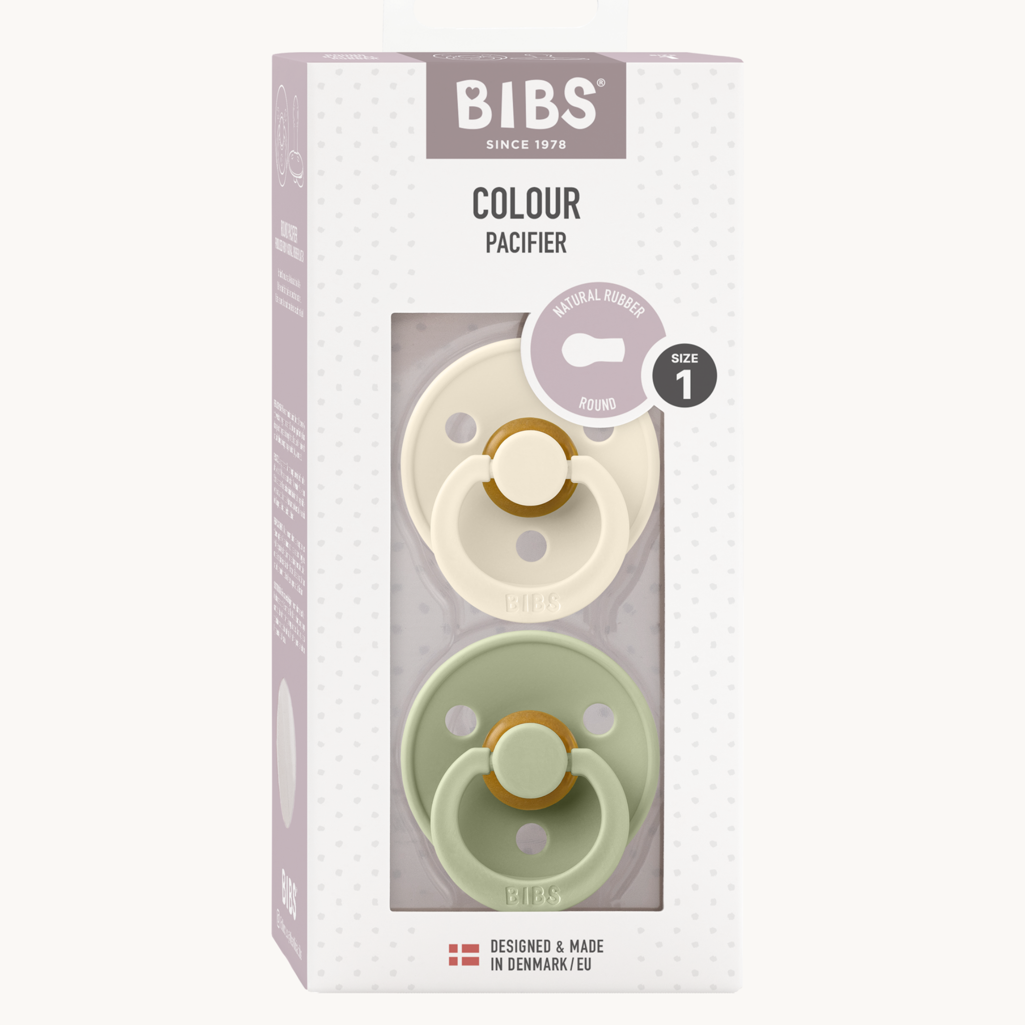Bibs Speen 2 pack - Ivory/Sage - Size 1