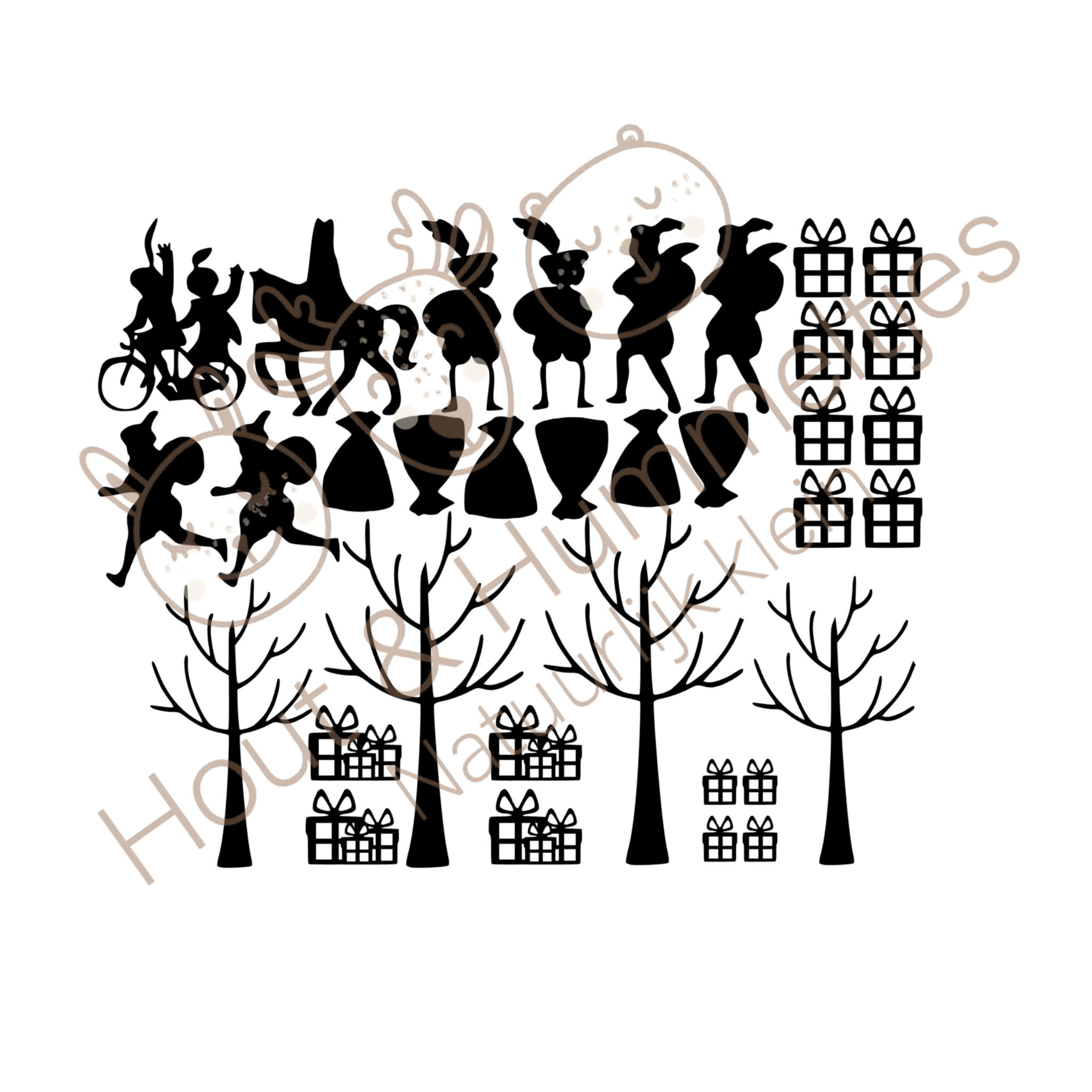 Herbruikbare raamstickers - Sinterklaas