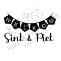Herbruikbare raamstickers - Welkom Sint & Piet