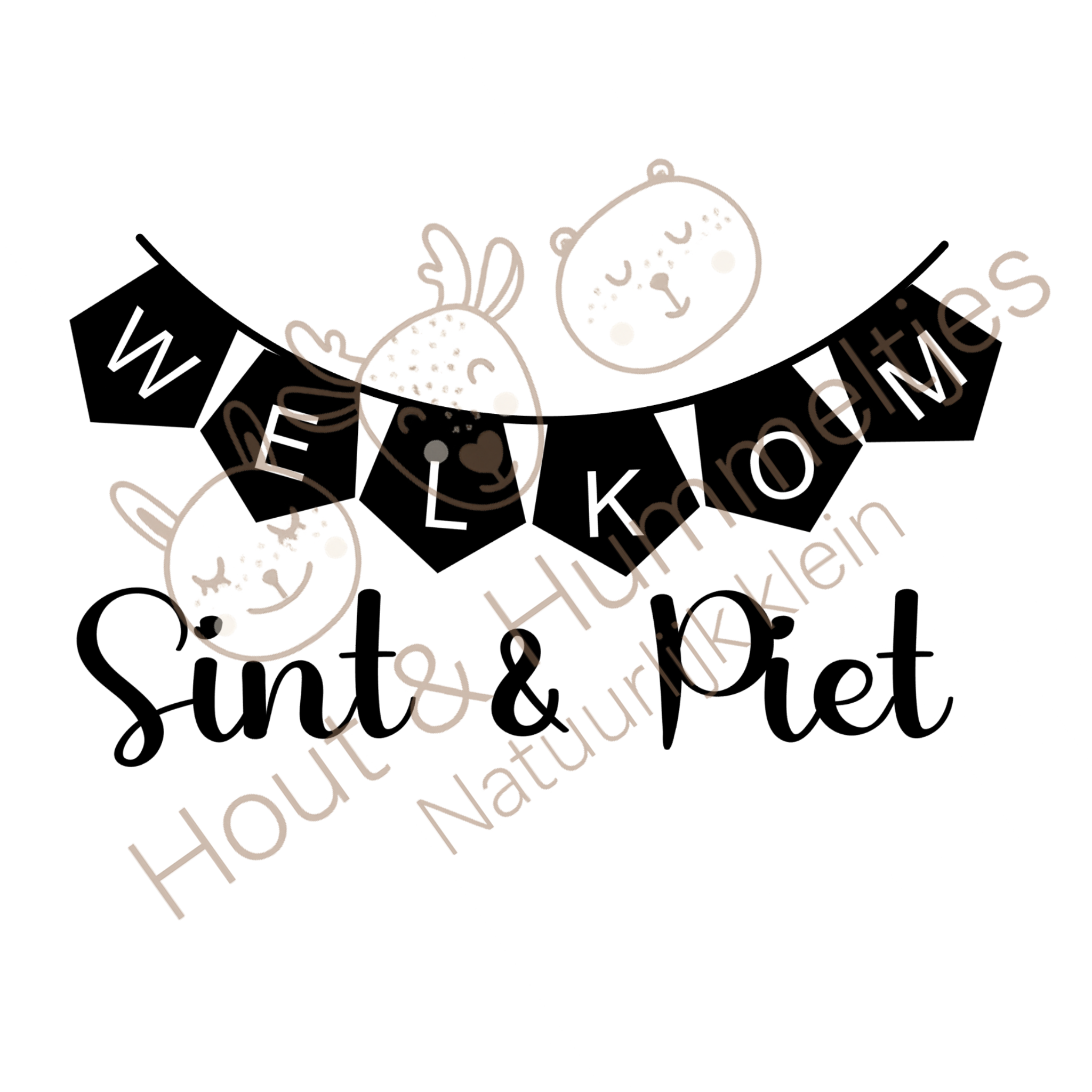 Herbruikbare raamstickers - Welkom Sint & Piet