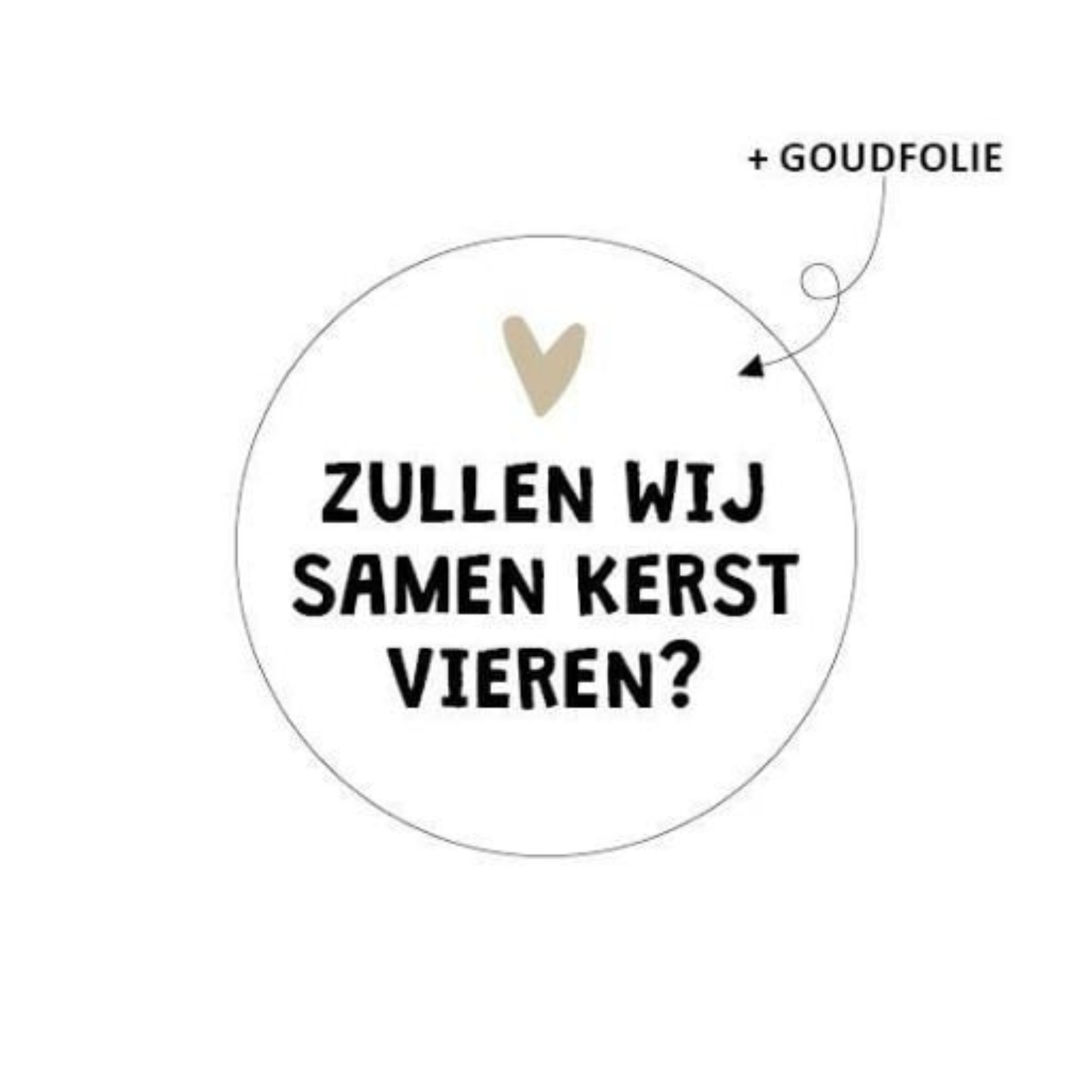 Sticker - Samen kerst vieren - 20 stuks