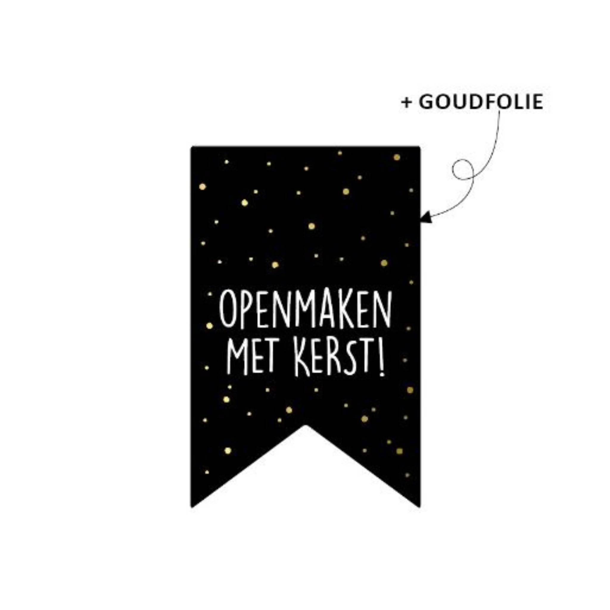 Sticker - Open maken met kerst - 20 stuks