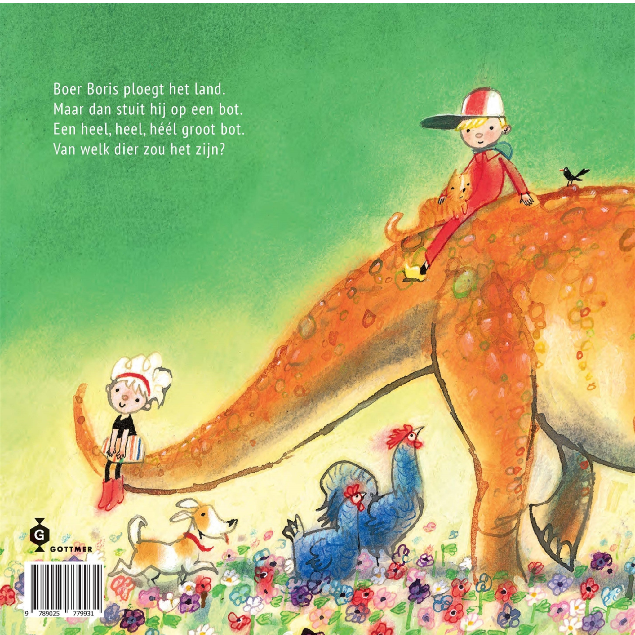 Hardcover boek Boer Boris en de dino