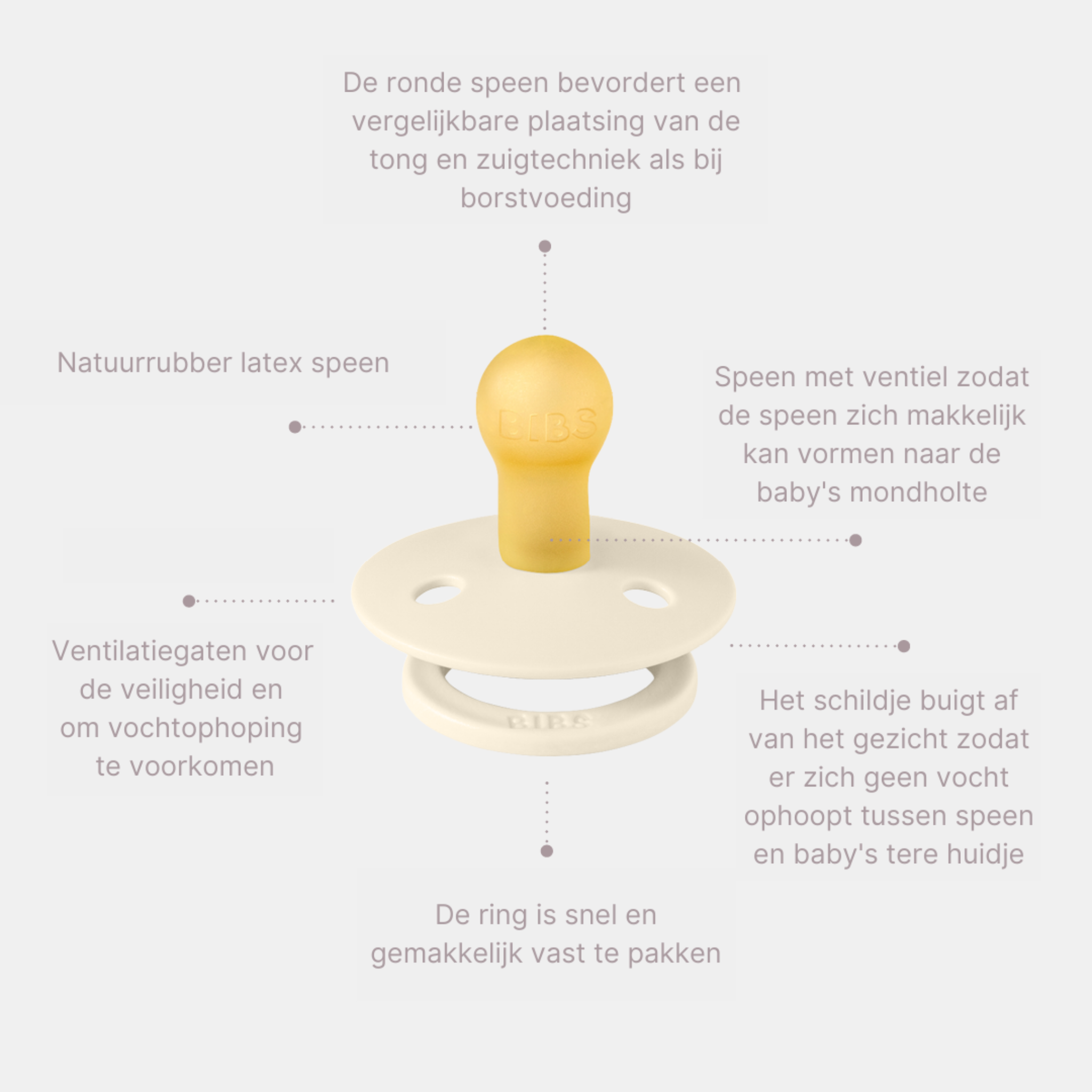 Bibs Speen 2 pack - Blush/Vanilla- Glow in the dark - Size 2